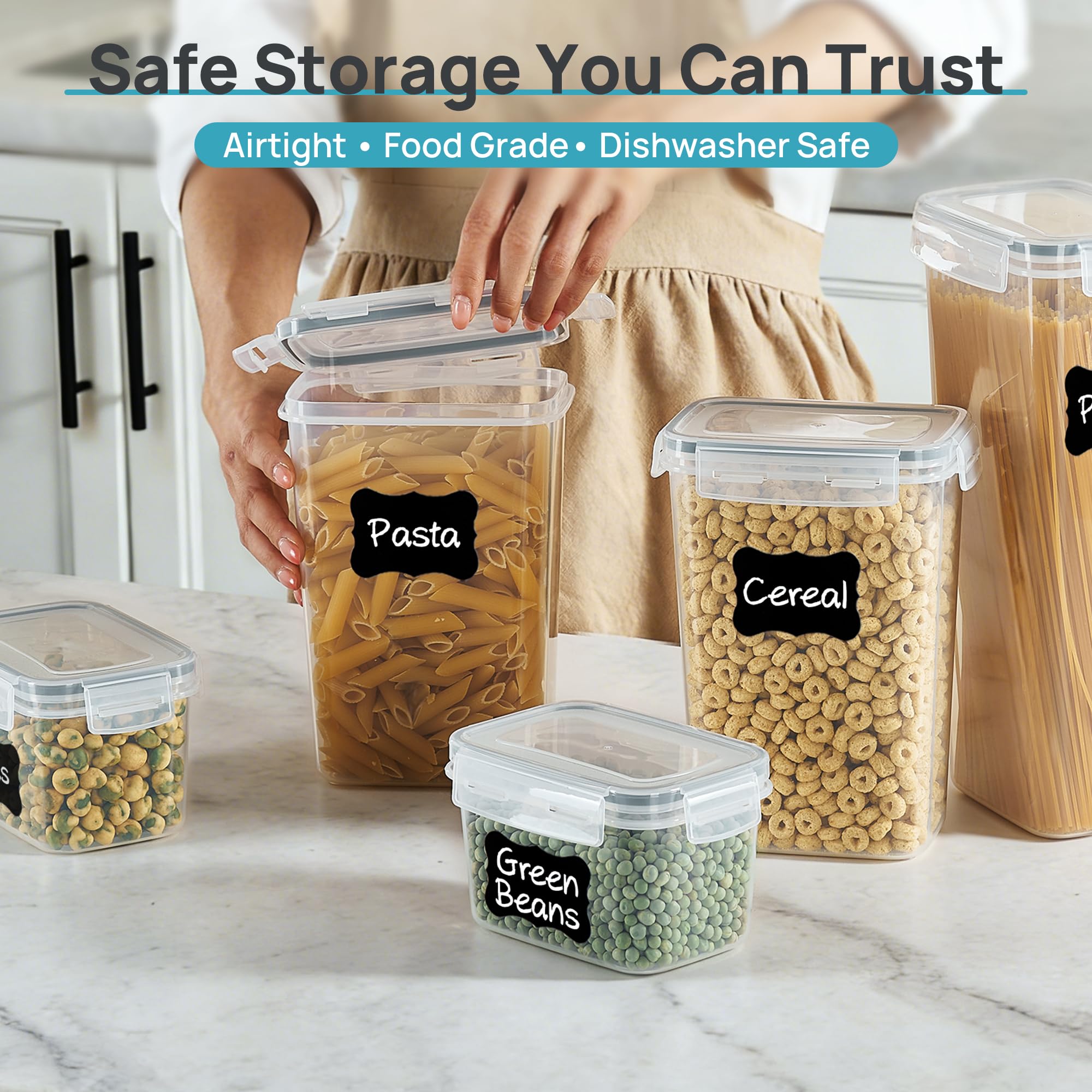 Vtopmart Airtight Food Storage Containers with Lids, 24 pcs, Gray