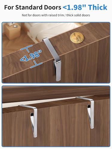 JARLINK Over the Door Organizer for Bedroom, Pantry Bathroom, 5 Shelf Beige