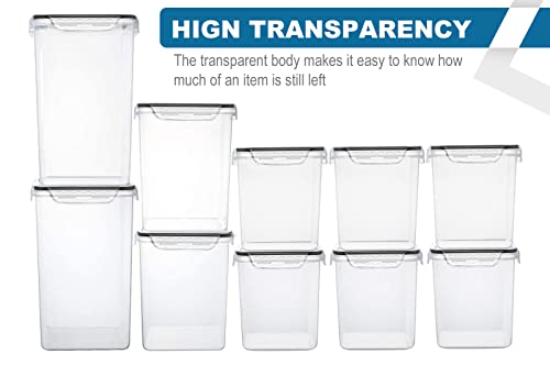 VERONES Large Tall Airtight Food Storage Containers, 10 PACK Containers Set