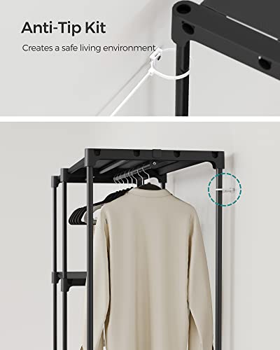 SONGMICS Portable Closet, Storage Organizer, 48.8 x 16.9 x 71.7 Inches