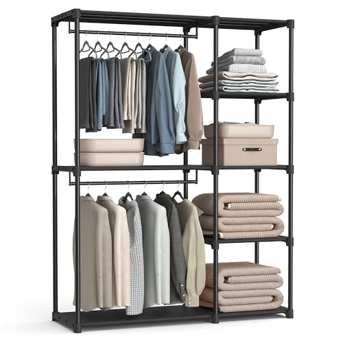SONGMICS Portable Closet, Storage Organizer, 48.8 x 16.9 x 71.7 Inches