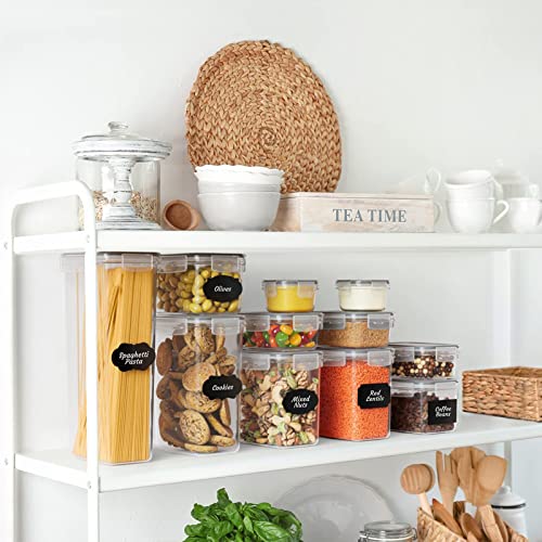 42pcs Airtight Containers, Clear Stackable Dry Food Storage