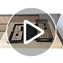 Under Sink Organizer, 2 Tier Under Sink Organizers and Storage, Adjustable Height, Slide out Metal Cabinet Organizers, Pull out Cabinet Storage Drawer Shelf for Kitchen Bathroom (Gray, 1 Pack)