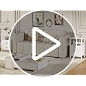 Furologee Night Stand with Charging Station, 2 Fabric Drawers, White