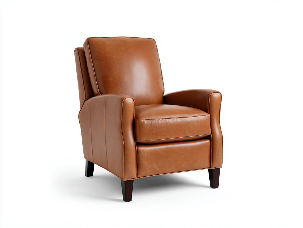 Fauteuil inclinable en simili cuir 84×90×106 cm - camel et noir - salon style élégant-Losaspace