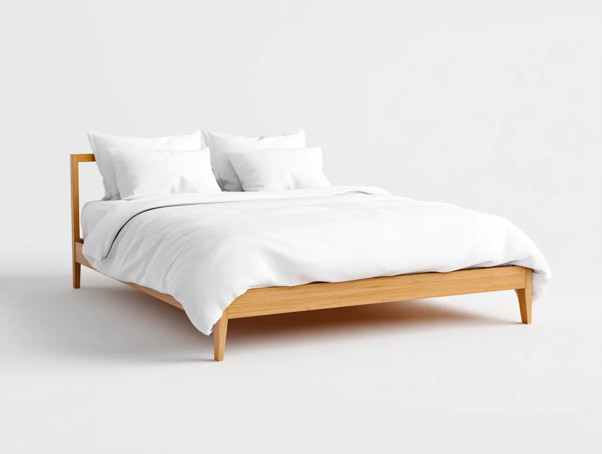 Lit double 218×172×105 cm – tissu vert foncé – style moderne avec tête de lit rembourrée-Losaspace