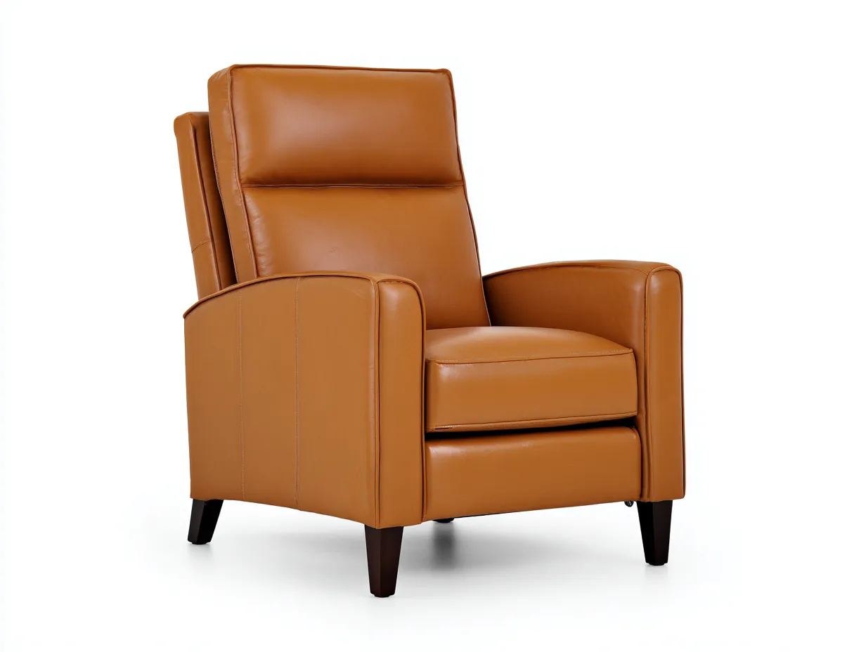 Fauteuil inclinable 82×88×102 cm – similicuir camel – dossier haut pour salon-Losaspace