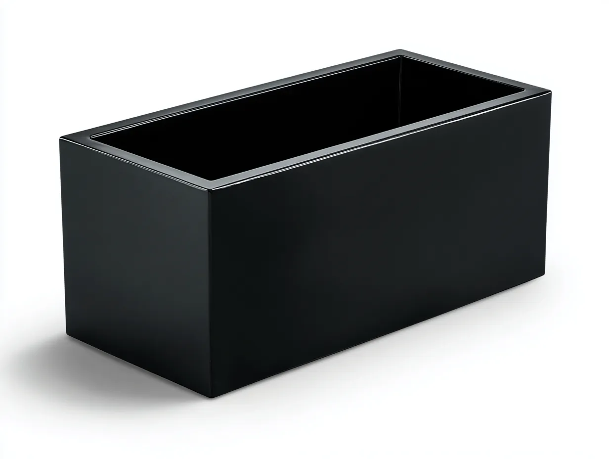 Pot à fleurs 120×35×45 cm – noir – jardinière rectangulaire moderne pour terrasse-Losaspace