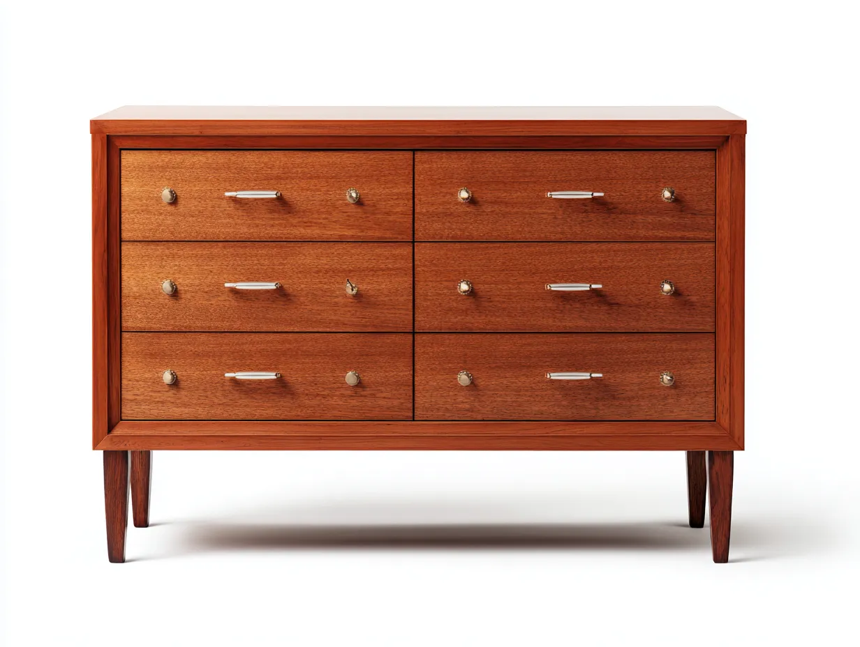 Commode en bois 115×43×82 cm - bois - salon style rétro-Losaspace
