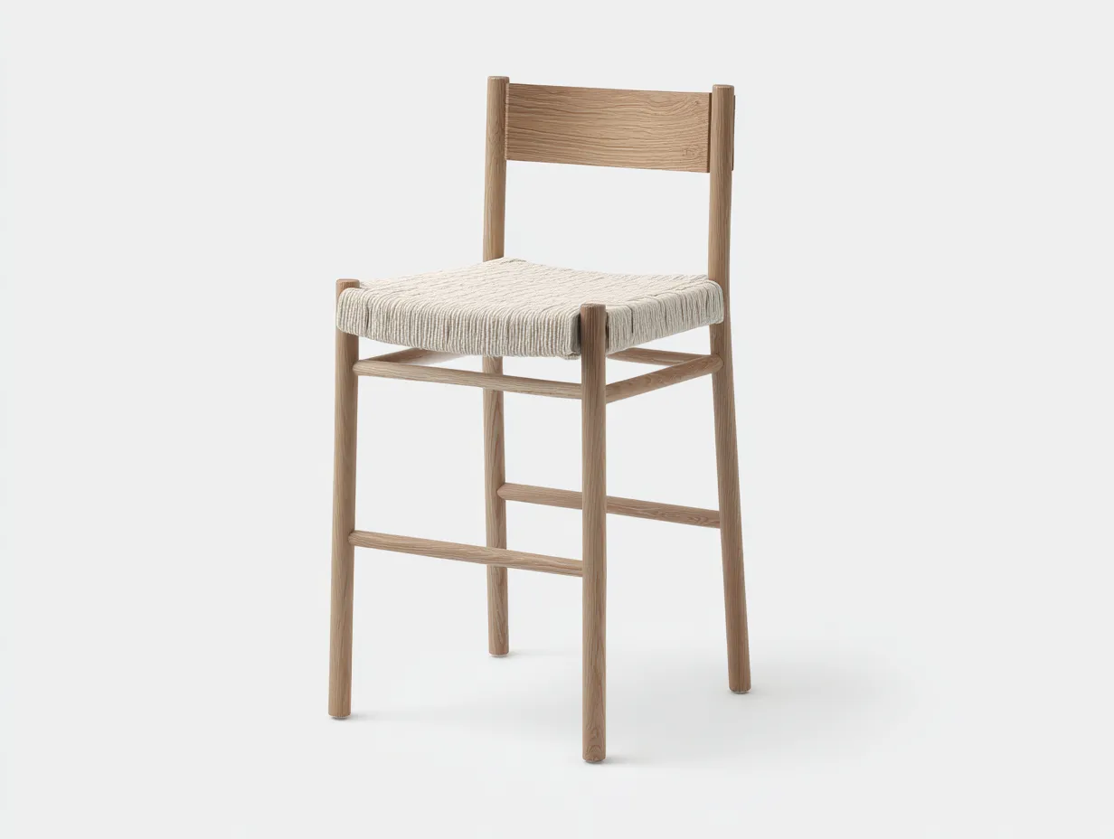 Chaise de salle à manger haute 48×50×98 cm - bois naturel - dossier à barreaux style scandinave-Vovoralydwell
