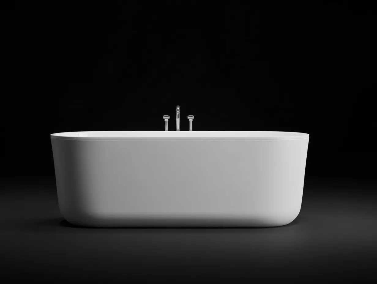 Baignoire îlot en acrylique 170×80×58 cm - blanc - salle de bain contemporaine-Vovoralydwell