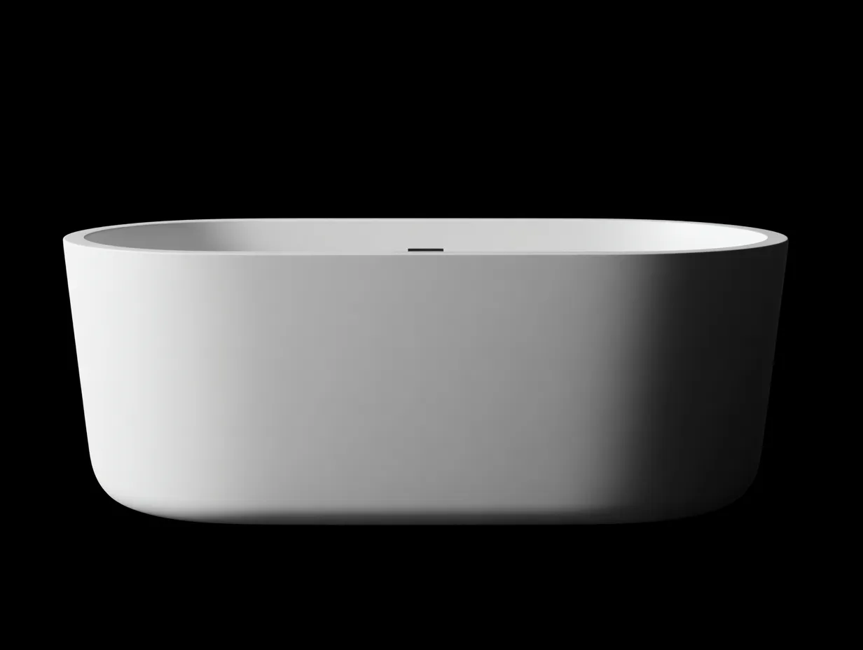 Baignoire îlot 168×79×57 cm – acrylique blanc – forme ovale épurée pour salle de bain-Vovoralydwell