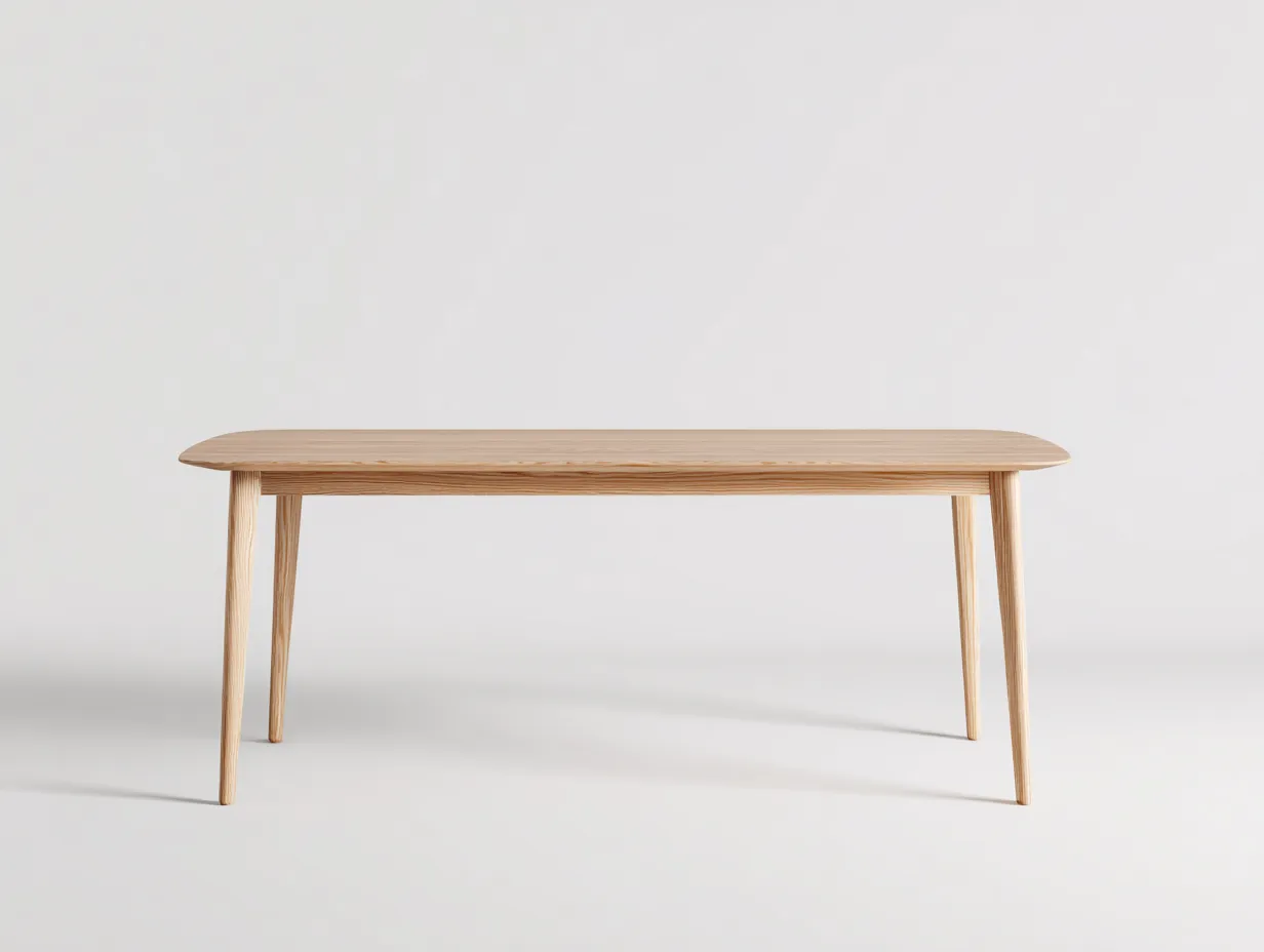 Table à manger 180×90×75 cm en bois clair – style scandinave pour salle à manger-Vovoralydwell