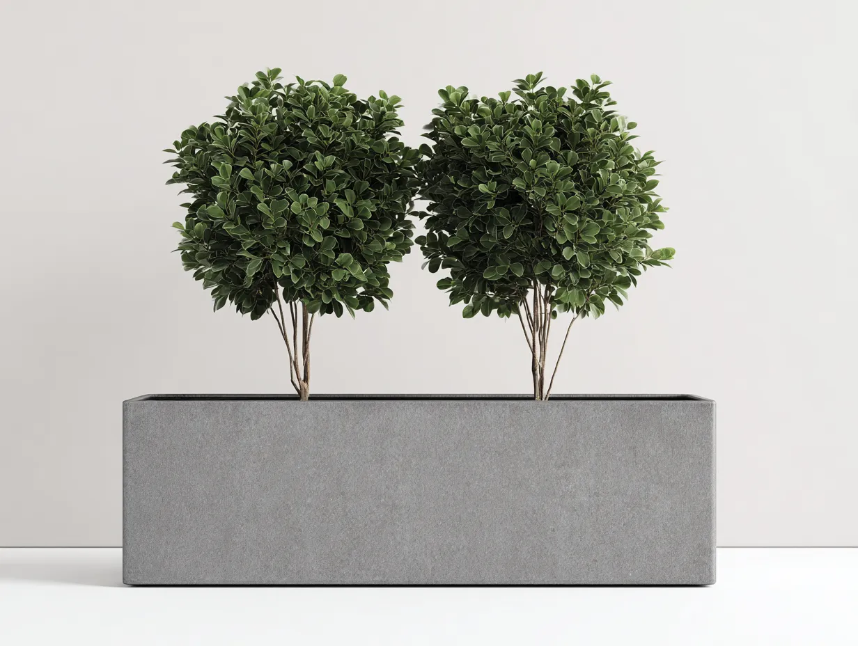 Pot à fleurs en métal 120×32×45 cm - noir - bac rectangulaire moderne pour terrasse-Vovoralydwell