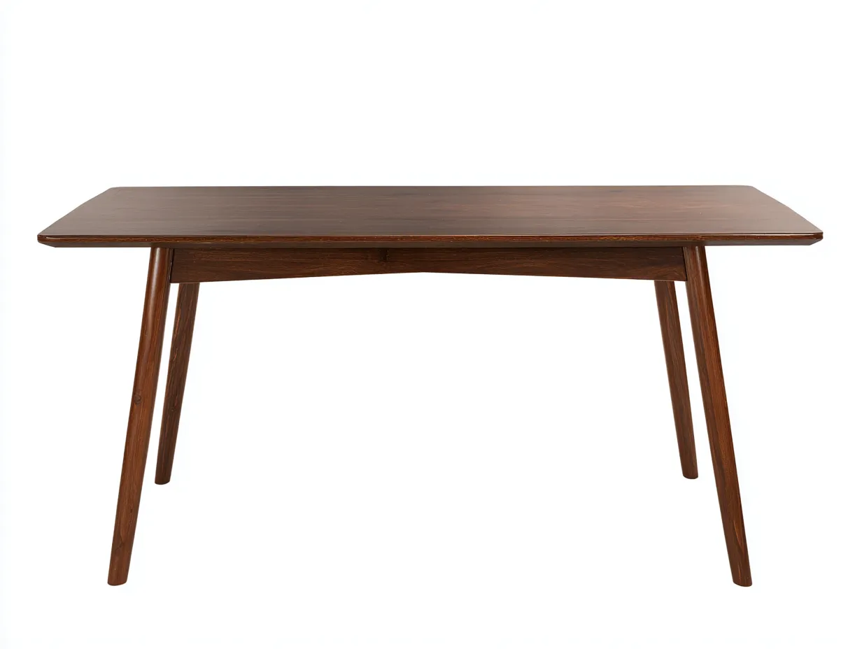 Table à manger en bois 160×85×75 cm - bois foncé - salle à manger style rétro contemporain-Vovoralydwell