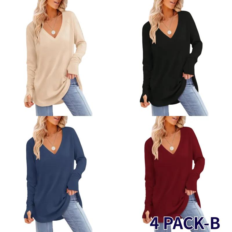 Womens Tunic Tops Crew Curved Hem