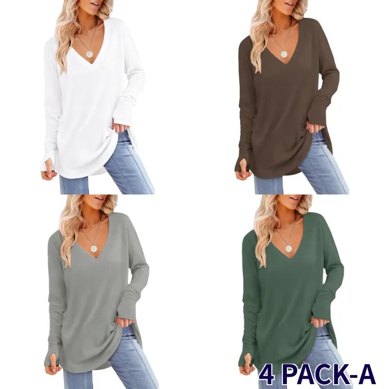 Womens Tunic Tops Crew Curved Hem