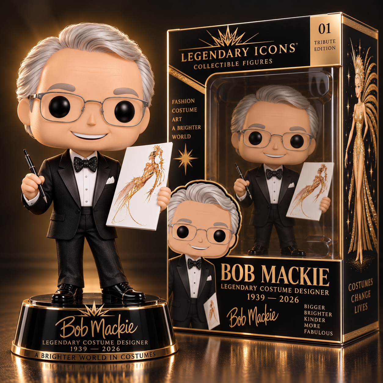 Bob Mackie 1939–2026 Memorial Collectible Figure