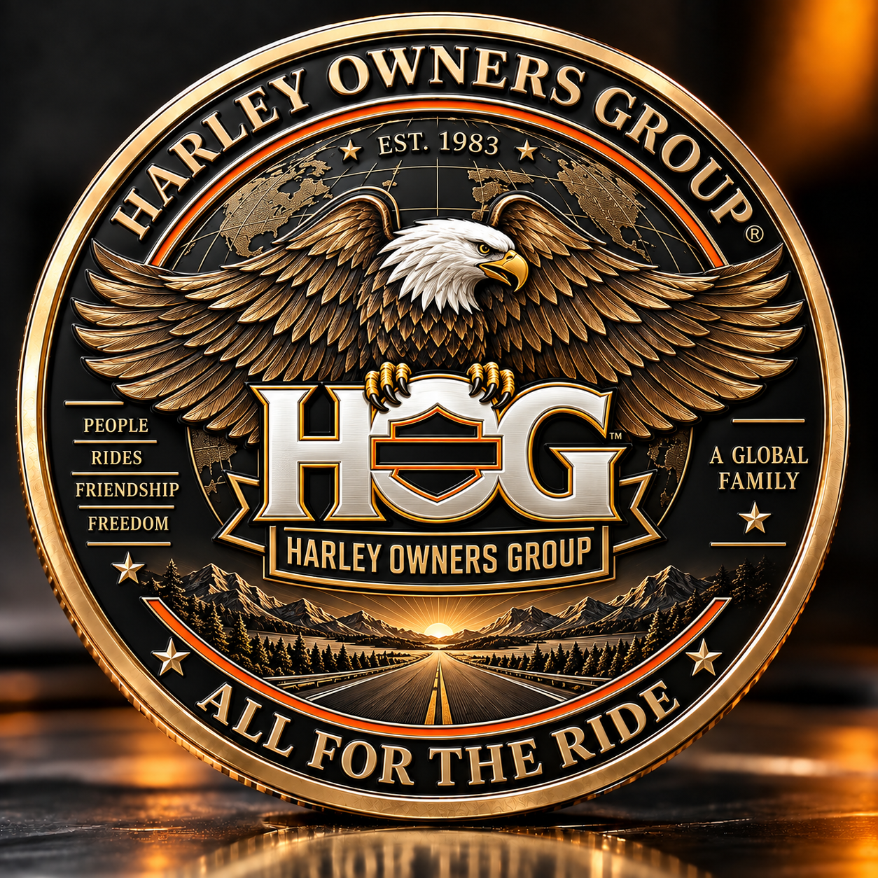Harley Owners Group H.O.G. EST. 1983 Commemorative Coin