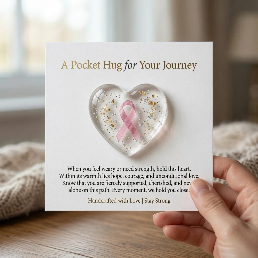 Molten Glass Pocket Hug Heart – A Cancer Journey Companion!
