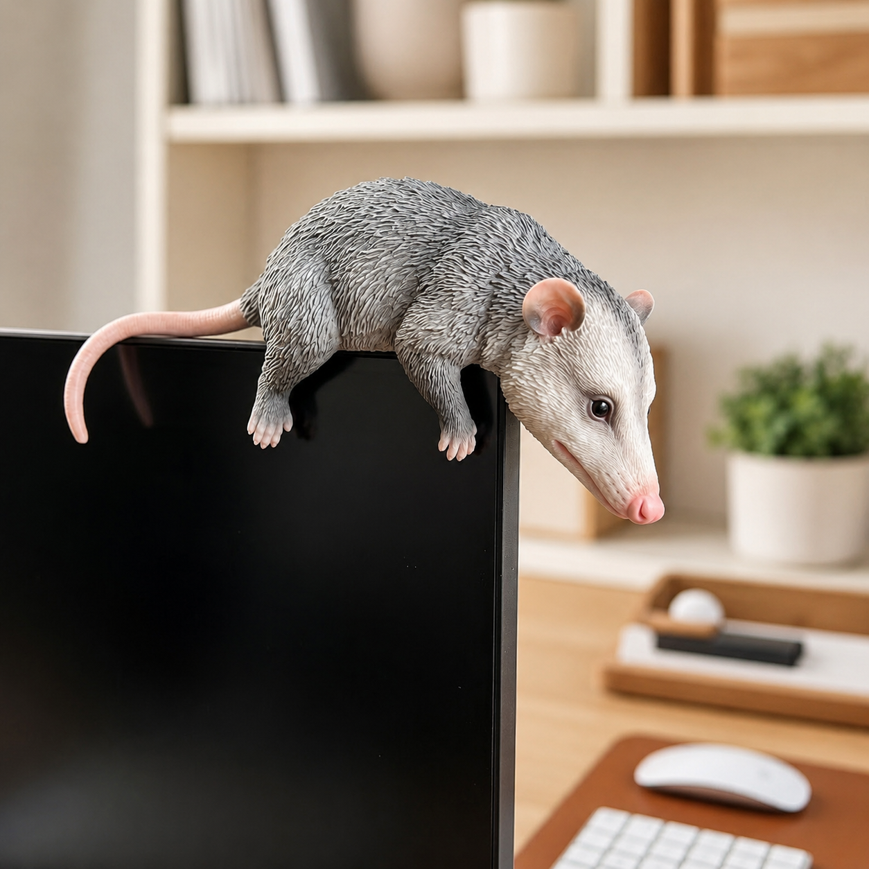 Opossum-on-Computer-Screen Ornament