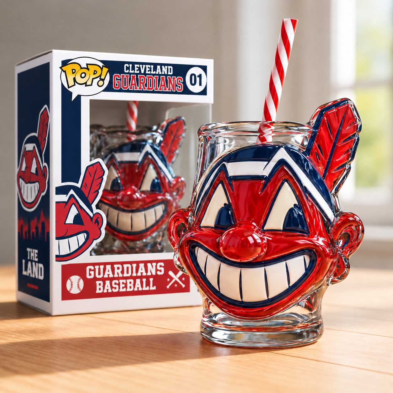 Wahoo 3D Commemorative Glass