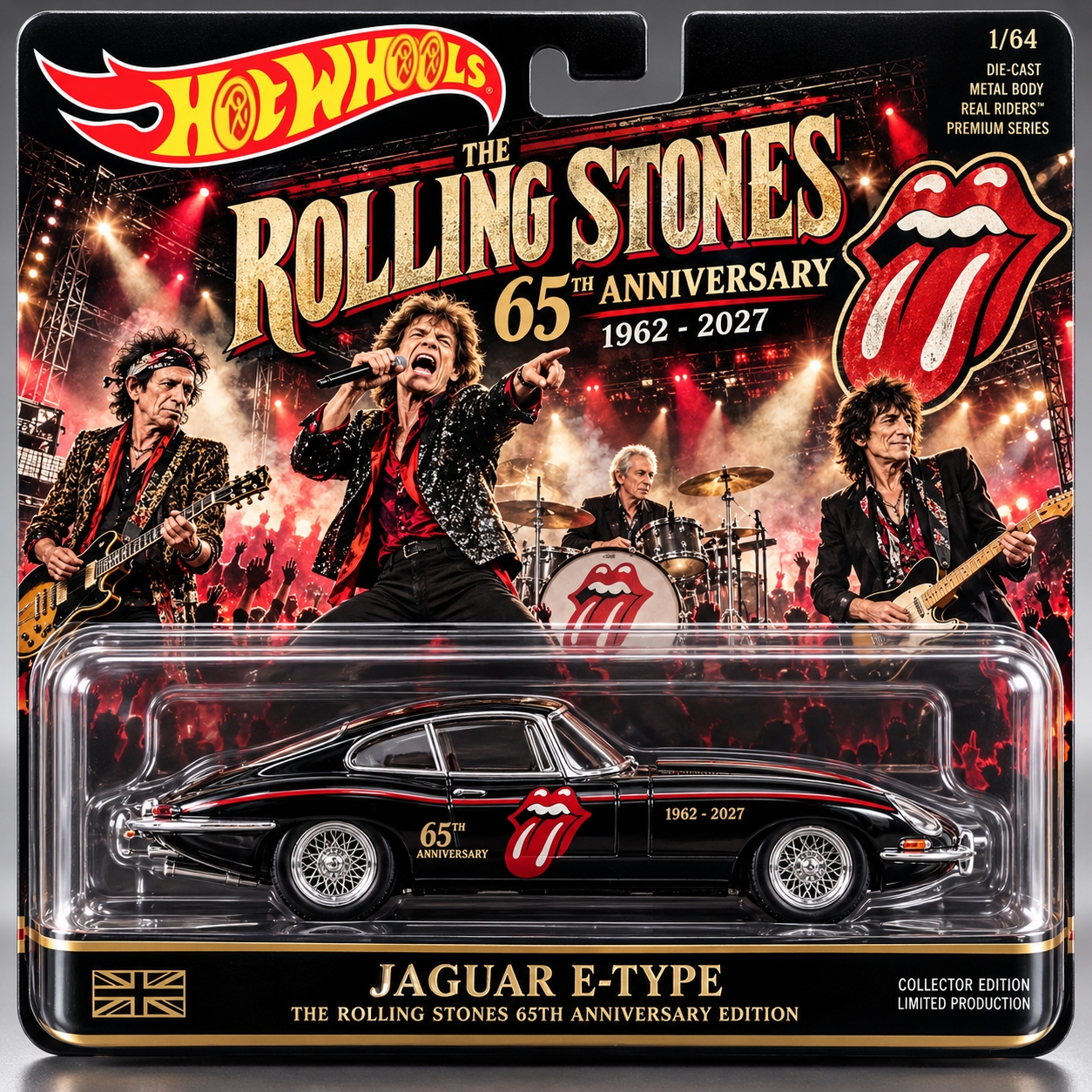 Rolling Stones 65th Anniversary Edition 1960 Jaguar E-Type Model Car