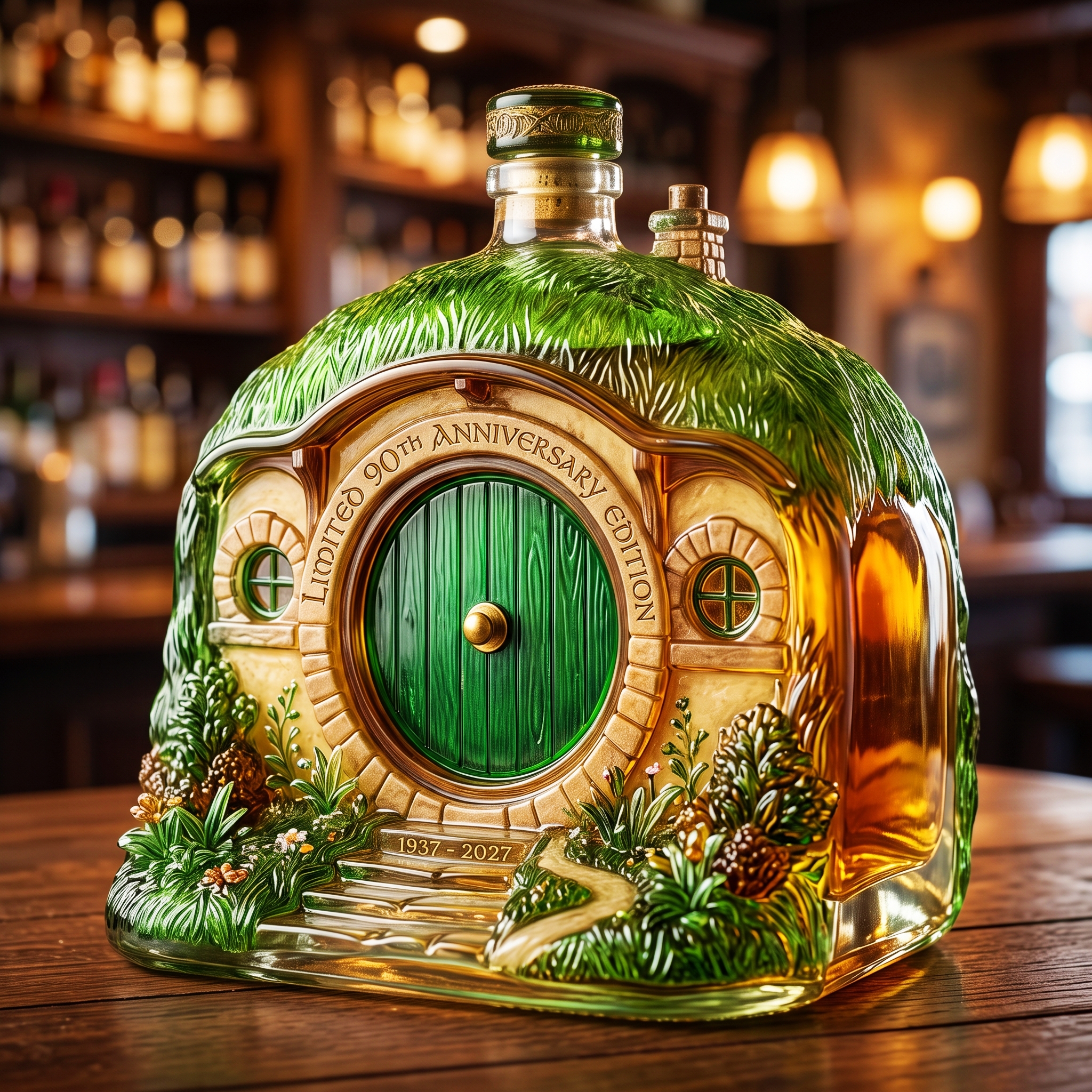 90TH ANNIVERSARY HILLSIDE HOME WHISKEY BOTTLE