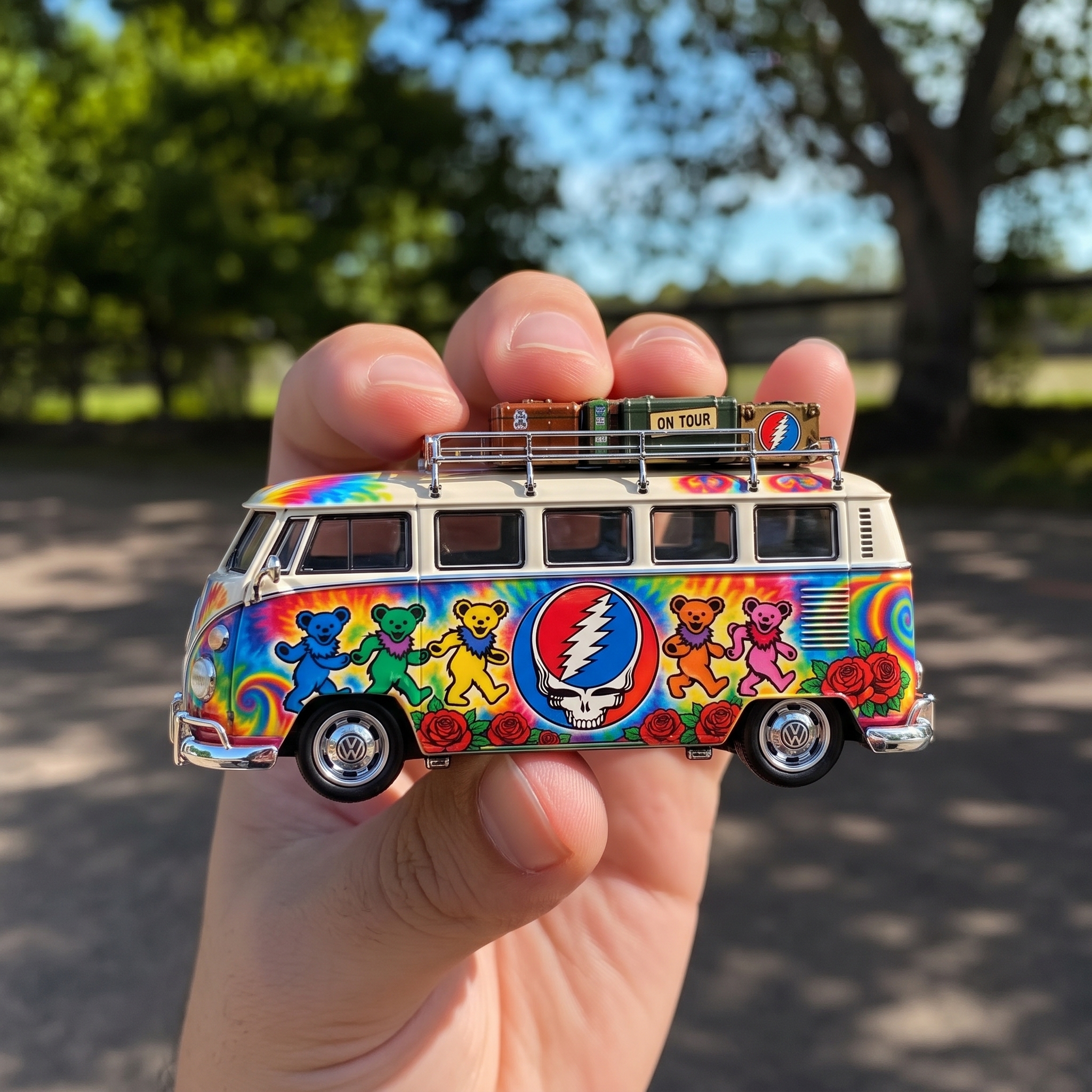 GRATEFUL DEAD 60TH ANNIVERSARY VW MICROBUS 1:64 DIE-CAST COLLECTIBLE