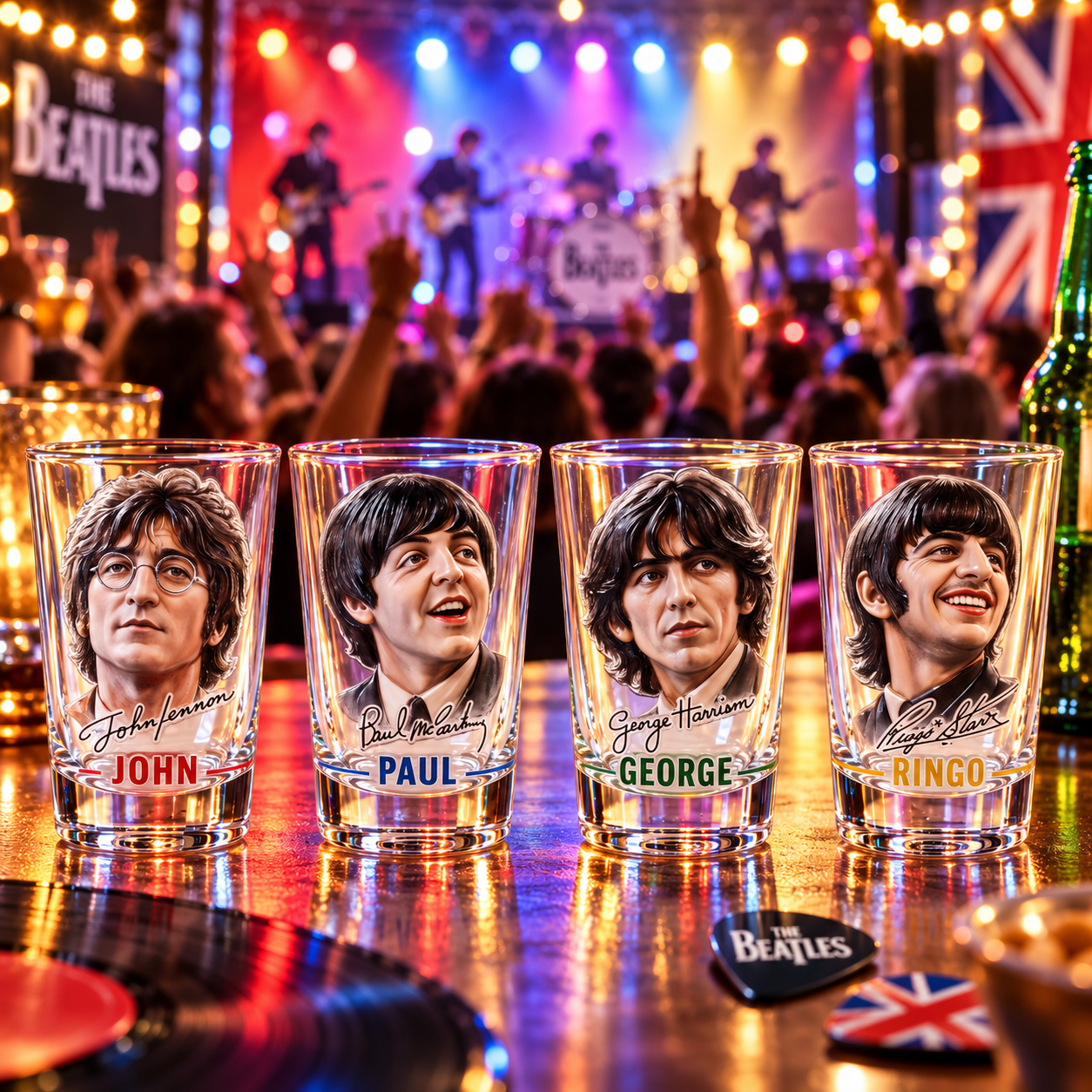 THE BEATLES 66TH ANNIVERSARY  COLLECTIBLE SHOT GLASS SET
