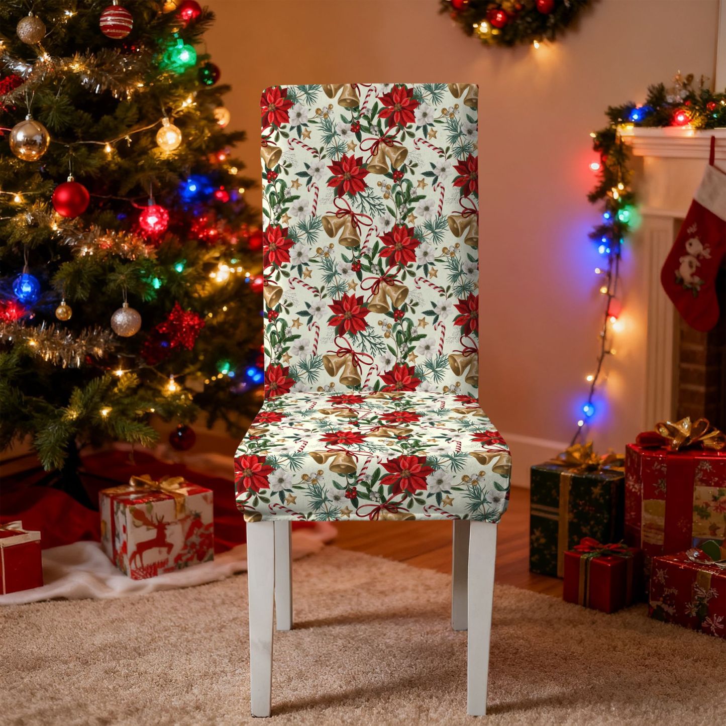 Elastic Christmas Kitchen Chair Covers