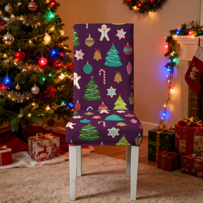 Elastic Christmas Kitchen Chair Covers
