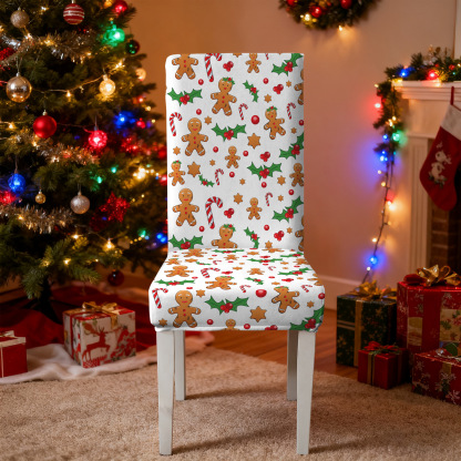 Elastic Christmas Kitchen Chair Covers