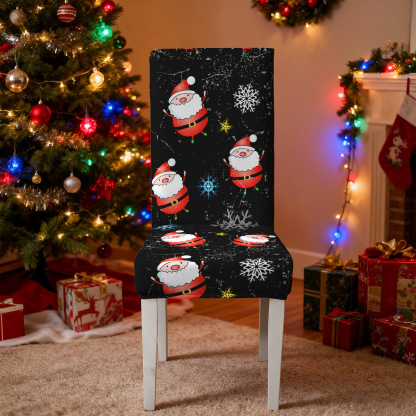 Elastic Christmas Kitchen Chair Covers