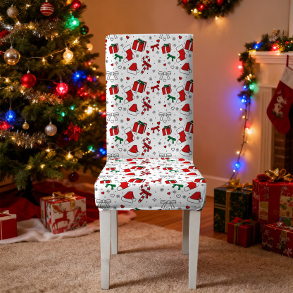 Elastic Christmas Kitchen Chair Covers