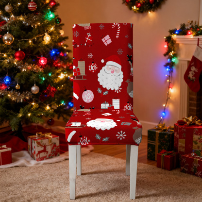 Elastic Christmas Kitchen Chair Covers