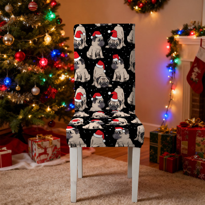 Elastic Christmas Kitchen Chair Covers