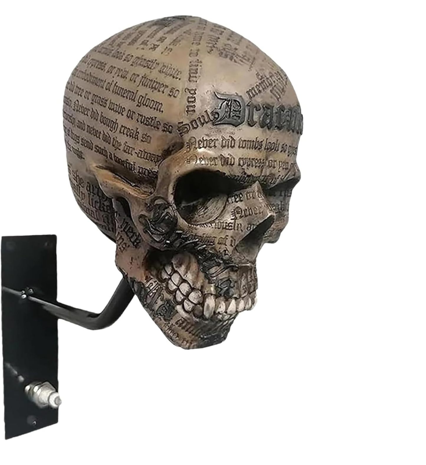 Wall Mounted Motorcycle Skull Helmet Rack