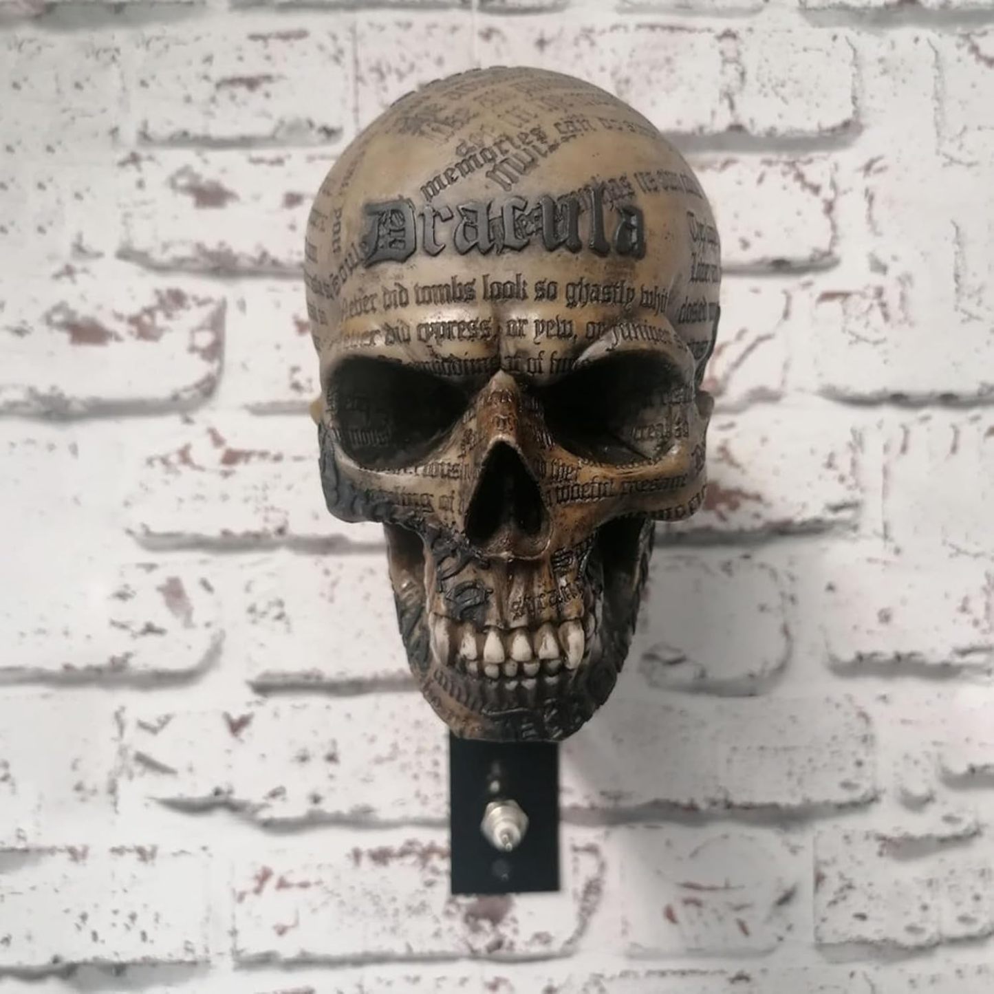 Wall Mounted Motorcycle Skull Helmet Rack