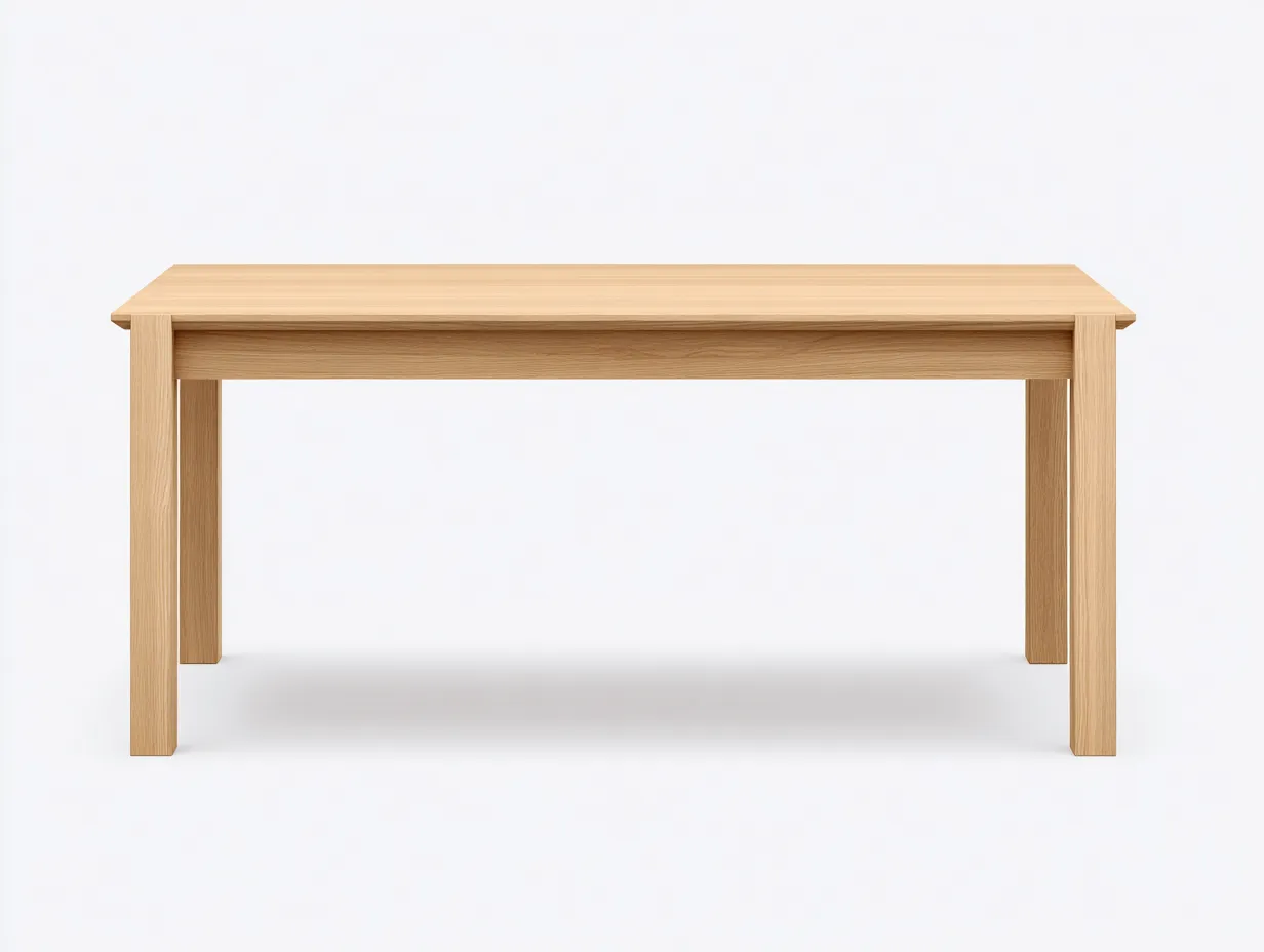 Table à manger 180×90×75 cm – bois clair – design épuré pour salle à manger-Lirozahaus