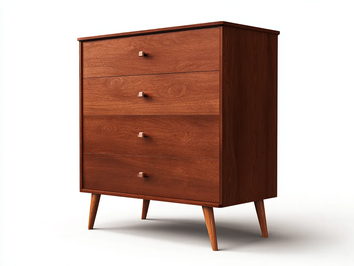 Garde-robe haute en bois 90×45×125 cm - marron - rangement vertical pour chambre à coucher-Lirozahaus