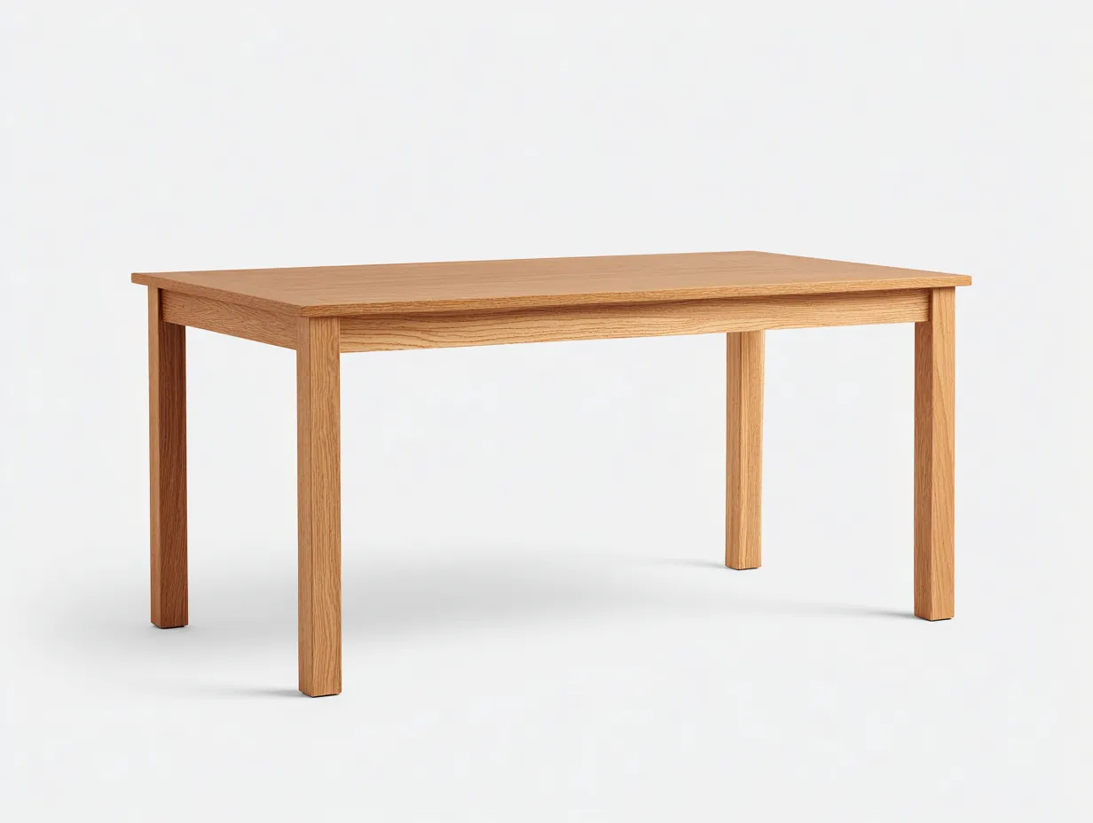 Table à manger 180×90×75 cm – bois clair – style naturel pour salle à manger-Lirozahaus
