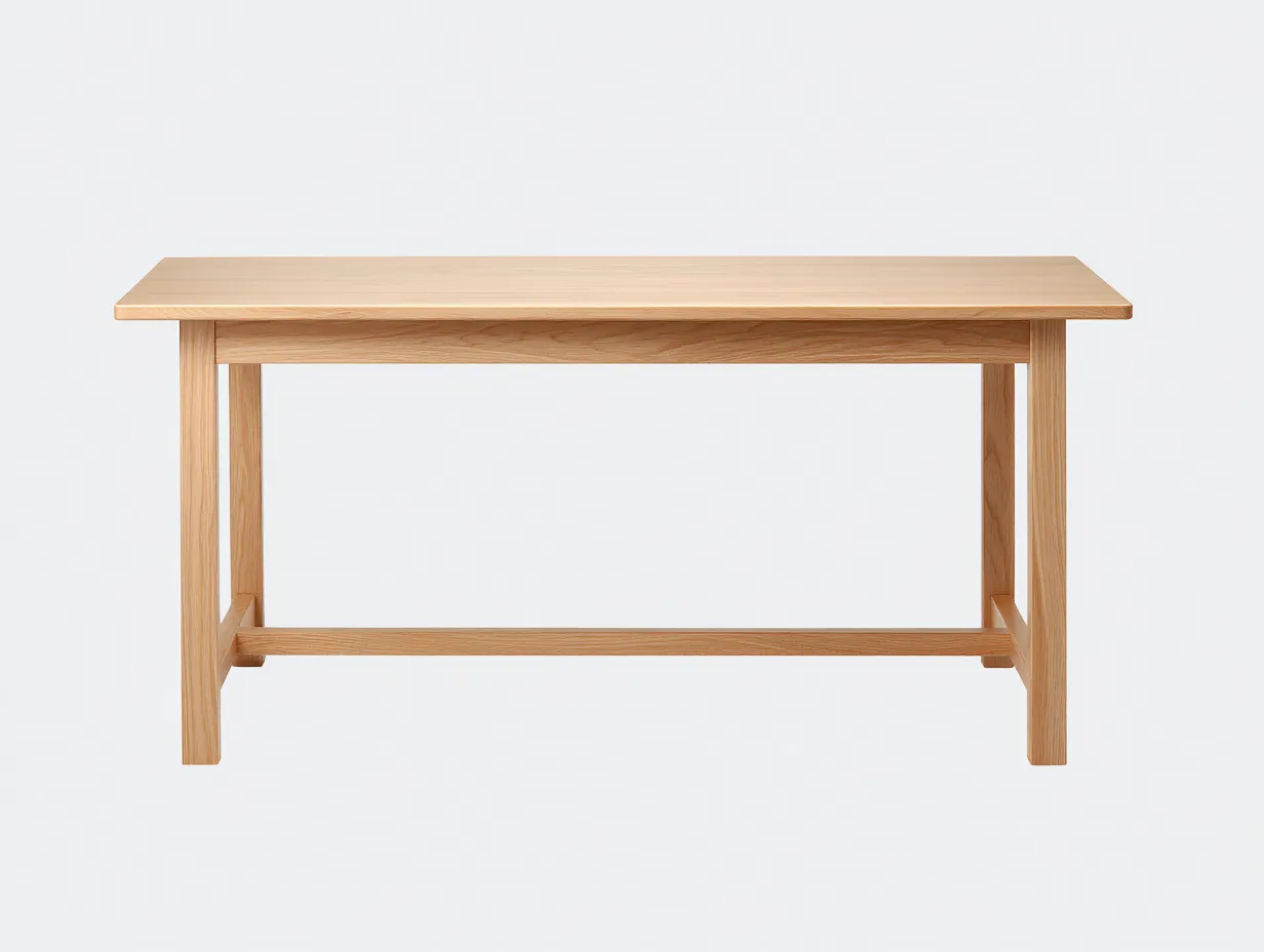 Table à manger 170×85×75 cm - bois chêne clair - style minimaliste pour salle à manger-Lirozahaus