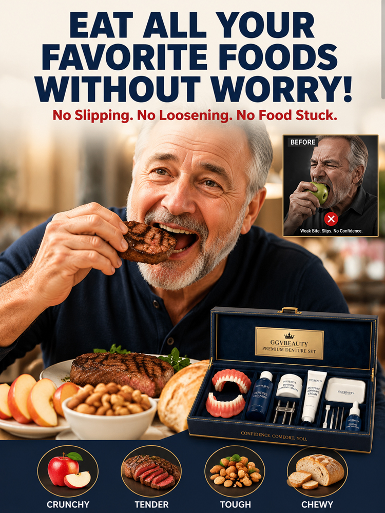 【Comfortable for All-Day Wear】Premium Full Denture Set