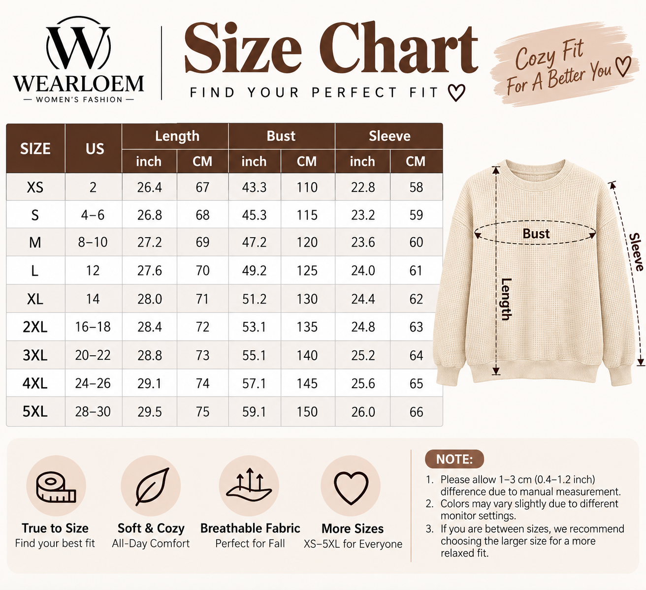 🍂 FALL SPECIAL | 9 FOR ONLY $25.99! Women’s Waffle Knit Crewneck Sweatshirts – Cozy Casual Fall Essentials