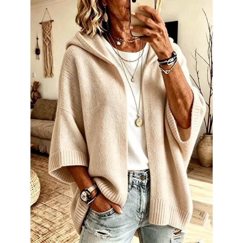 Hooded Open-Front Cardigan Women Cotton Blend 🔥 BUY 6 FOR $23.99 | BEST VALUE: 6 FOR ONLY $23.99