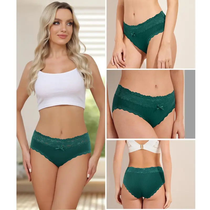 LEVAO Cotton Lace Bikini Underwear for Women, 6-Pack🔥 Buy 6 for just $14.99 | Super Deal: 6 for only $14.99