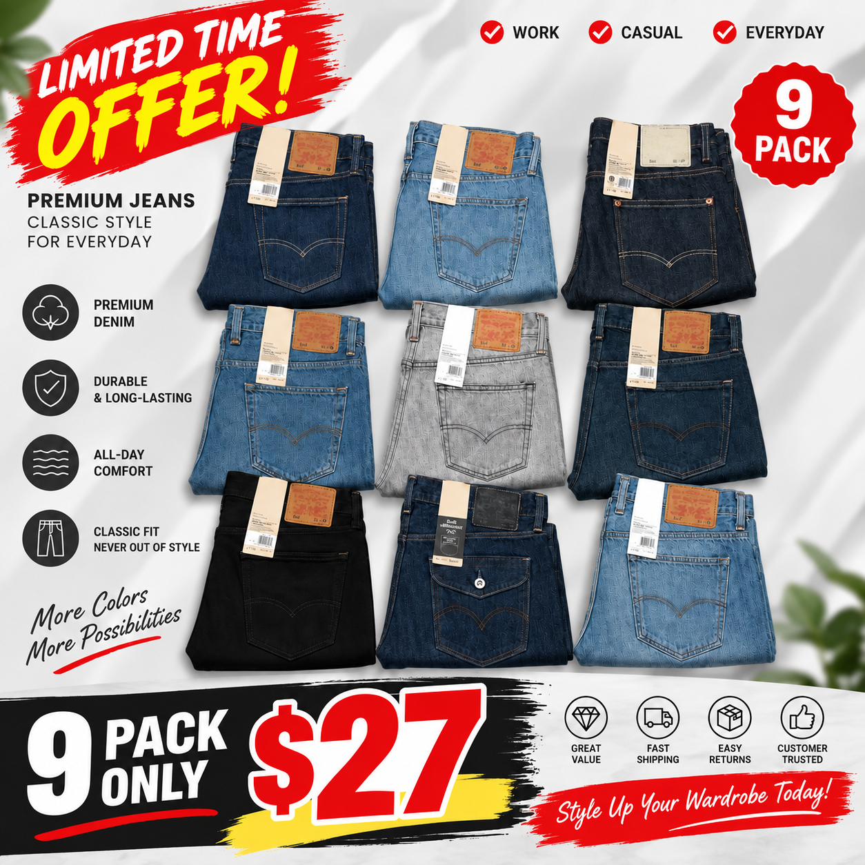 🔥Factory Direct Sales🔥 ORIGINAL FIT JEANS