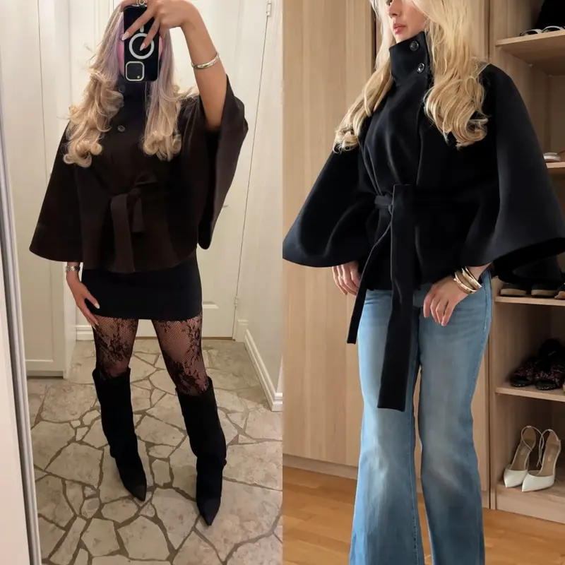 🧥 YeeZaa Women’s Wool Blend Poncho Pea Coat 🔥 BUY 3 FOR $19.99 | BEST VALUE: 3 FOR ONLY $19.99