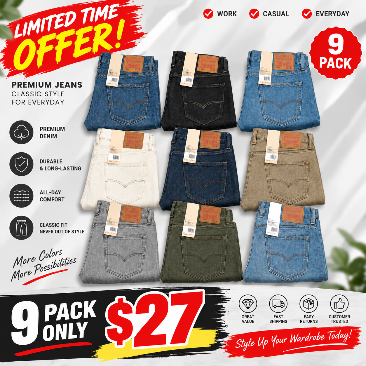 🔥Factory Direct Sales🔥 ORIGINAL FIT JEANS